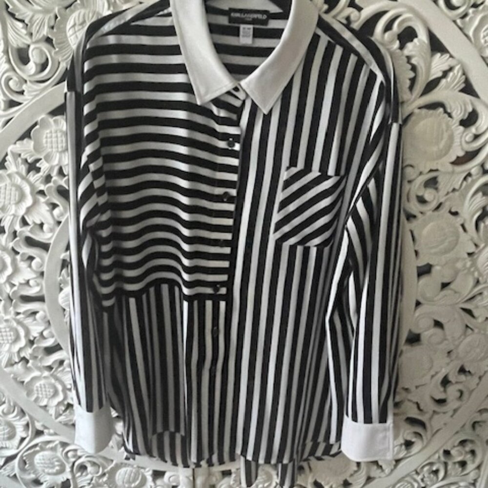 Karl Lagerfeld Paris Women's stpriped Blouse